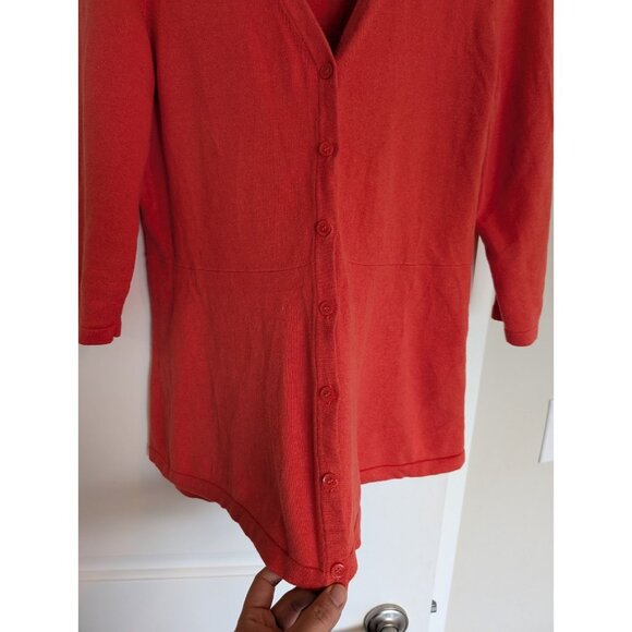 Isaac Mizrahi Women Fit and Flare Cardigan orange/red size M - Picture 5 of 11